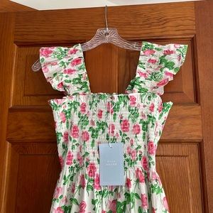 Hill House Home Brand New Nap Dress with tag, Pink Roses